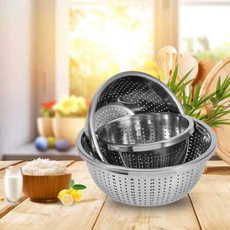 30cm Thicken Stainless Steel Vegetable Basin Basket