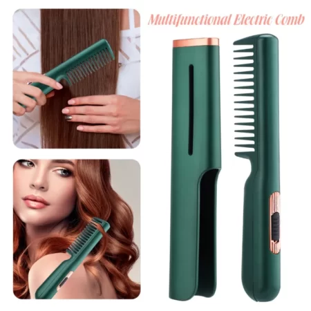 2 In 1 Professional Mini Hair Straightener Curler Comb