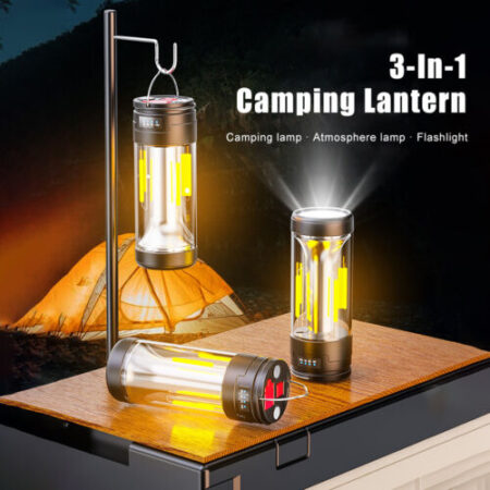 3 in 1 USB LED lantern rechargeable Light Camping Emergency Outdoor Hiking Lamps
