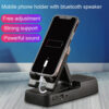 Desktop phone holder, charger and stereo headphones