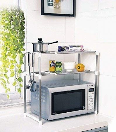 2 Layer Kitchen Storage Microwave Ovan Rack