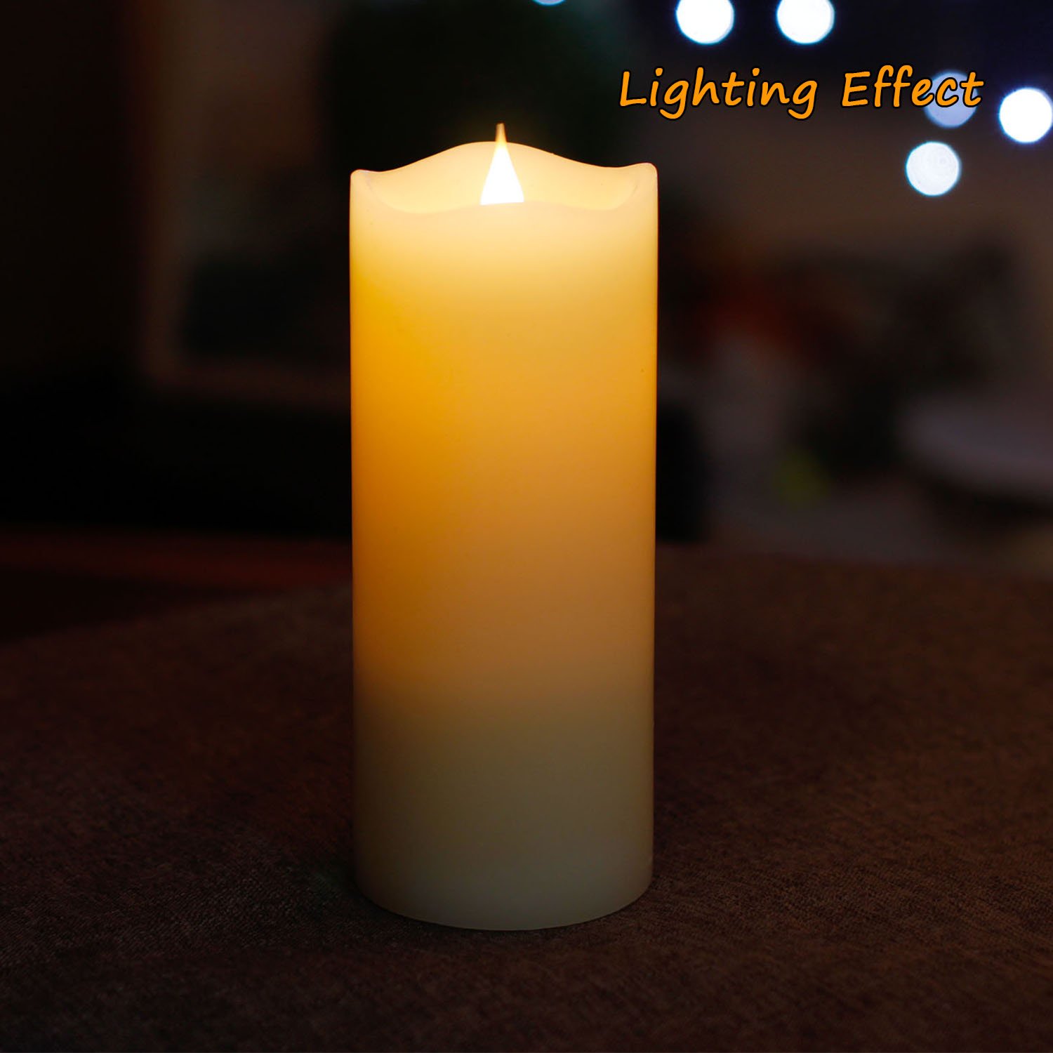 Led Candle Flameless Candle Moving Wick Free-Flowing 3D Fireless