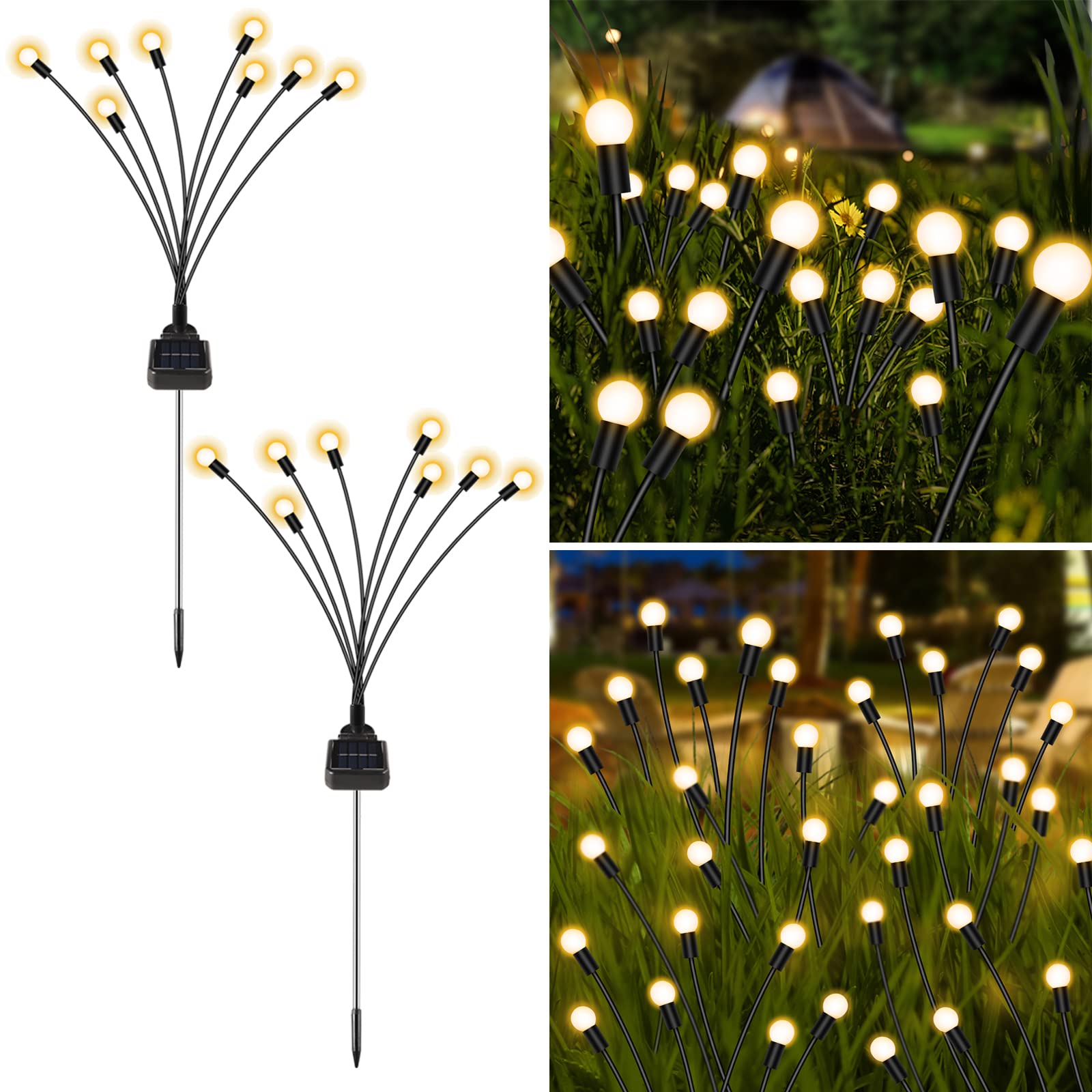 2 Pack Solar Garden Lights