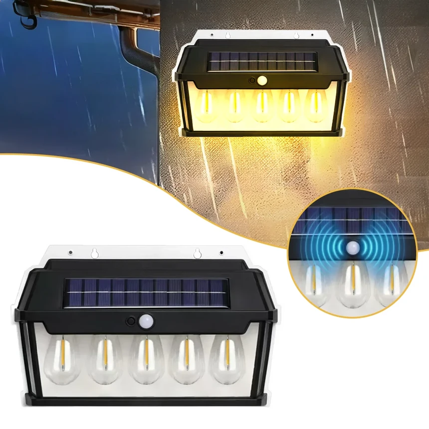 Solar Wall Triple LED Lamp