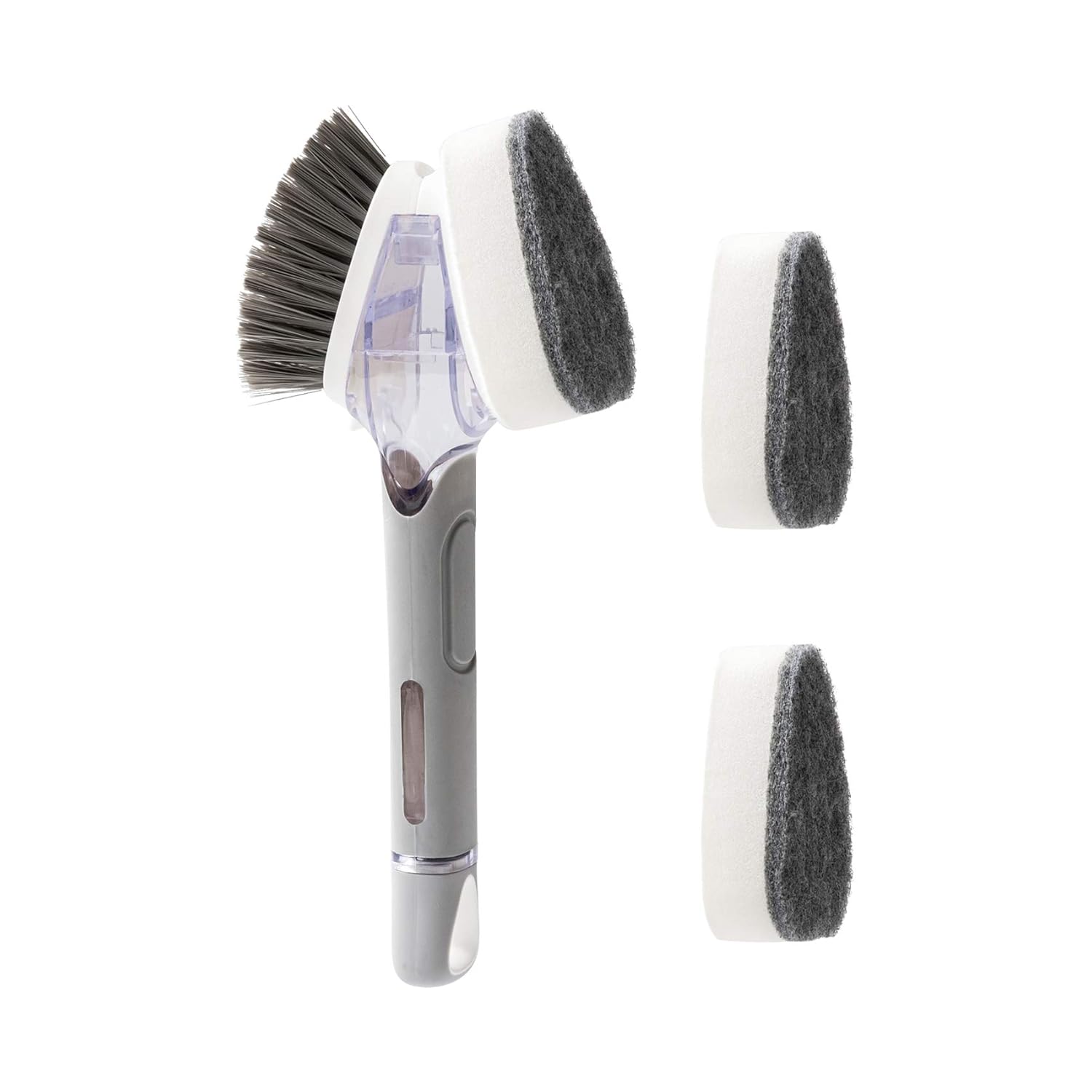 Dish Brush Sponge Scrubber with Soap Dispenser 2 in 1