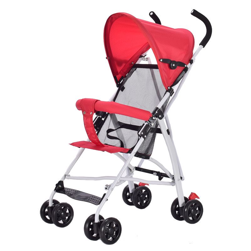 Foldable Baby Stroller With Mesh Shock Absorbers