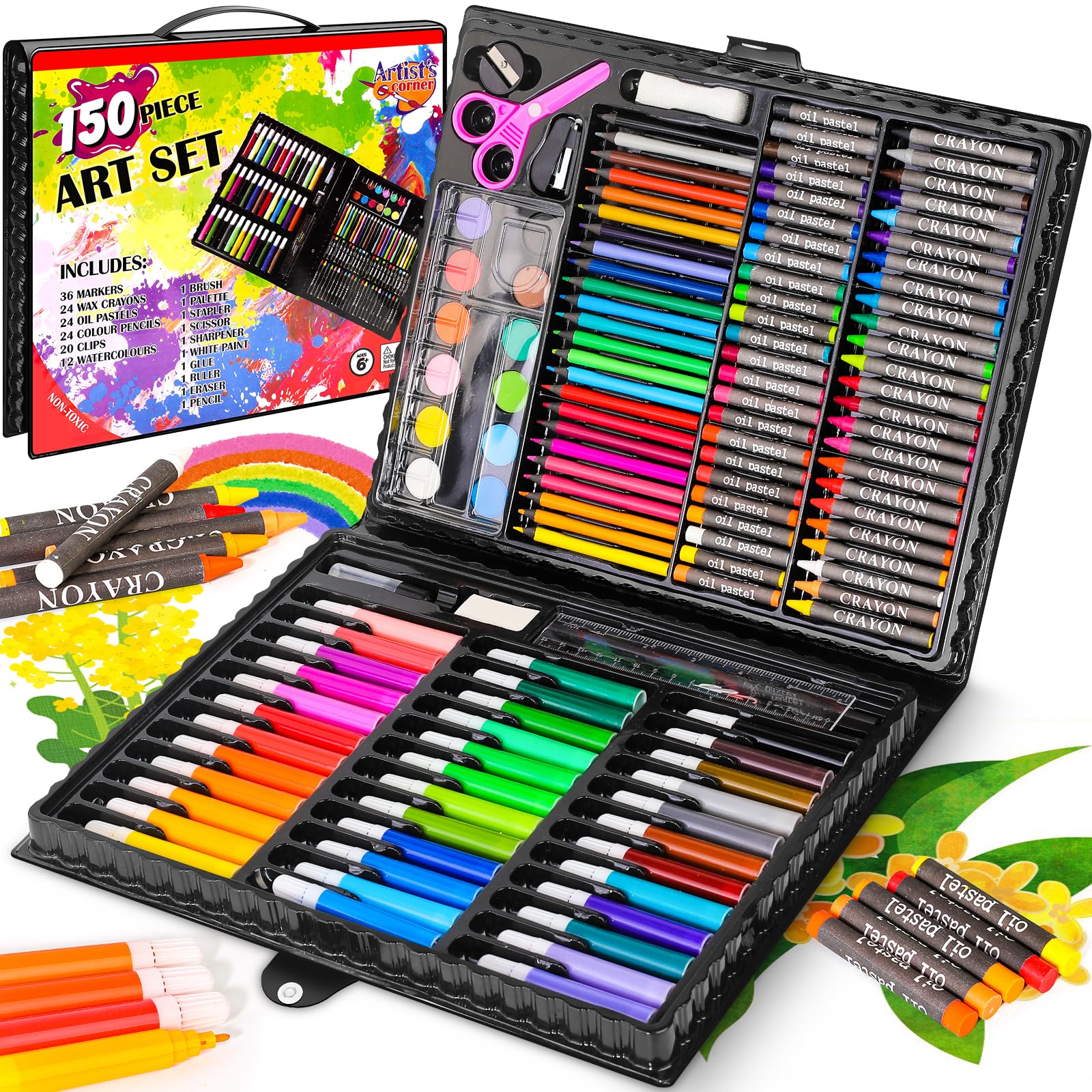 150-Pack Art Set Drawing Supplies Painting Art Kits
