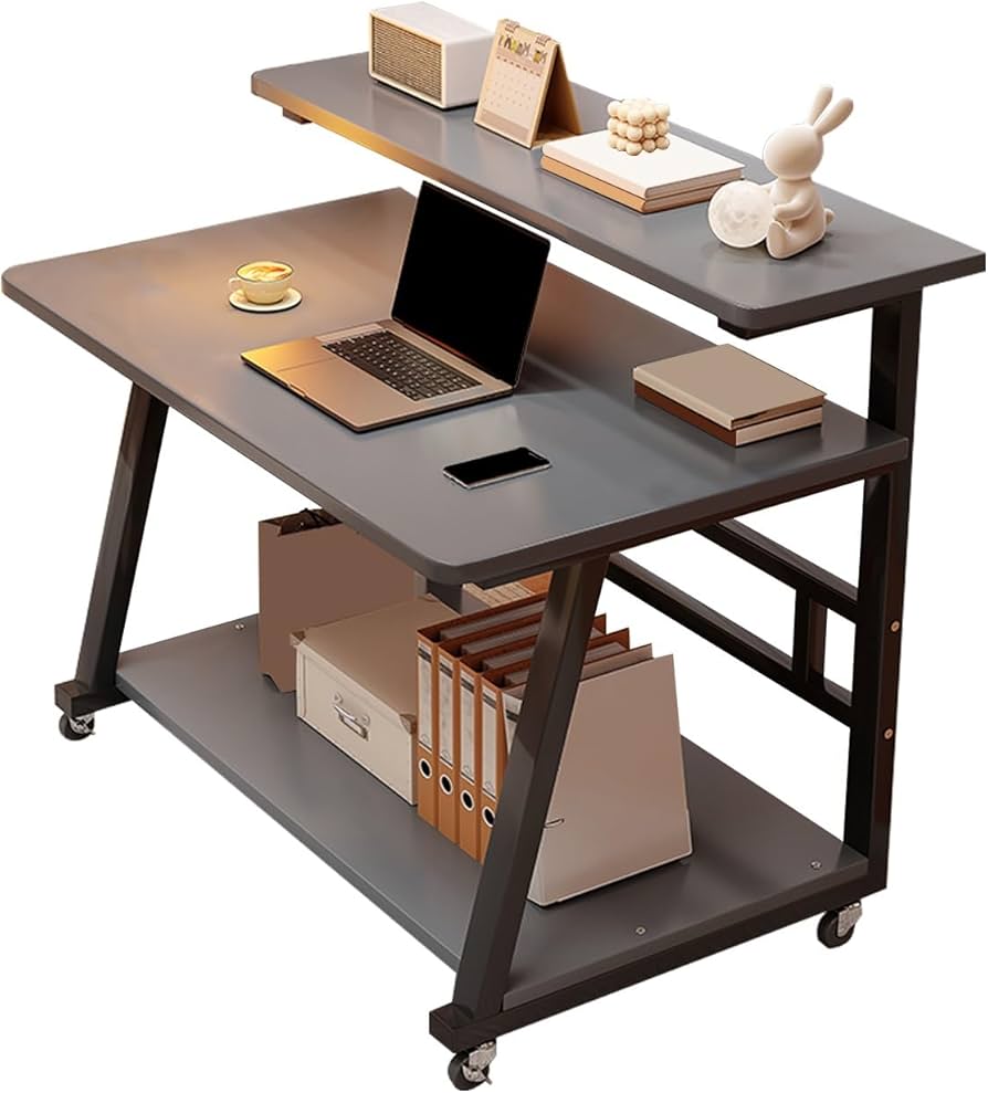 Rolling Desk,Small Computer Desk,Portable Rolling Desk- Assorted Color