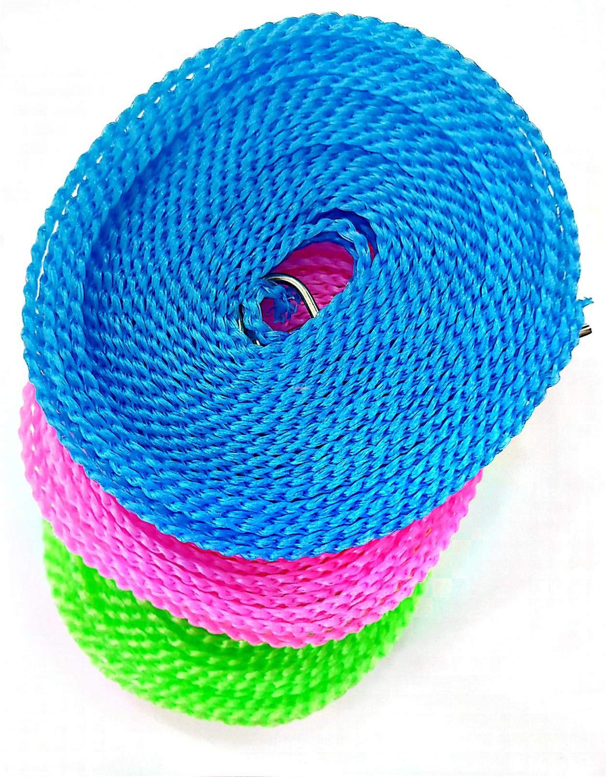 Clothesline Stretchy Portable Laundry Cord for Garden-Assorted Color- Pack of 2