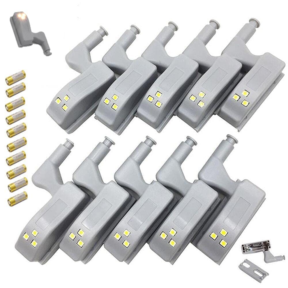 Universal Hinge LED Light with Battery for Cupboard - Pack Of 2
