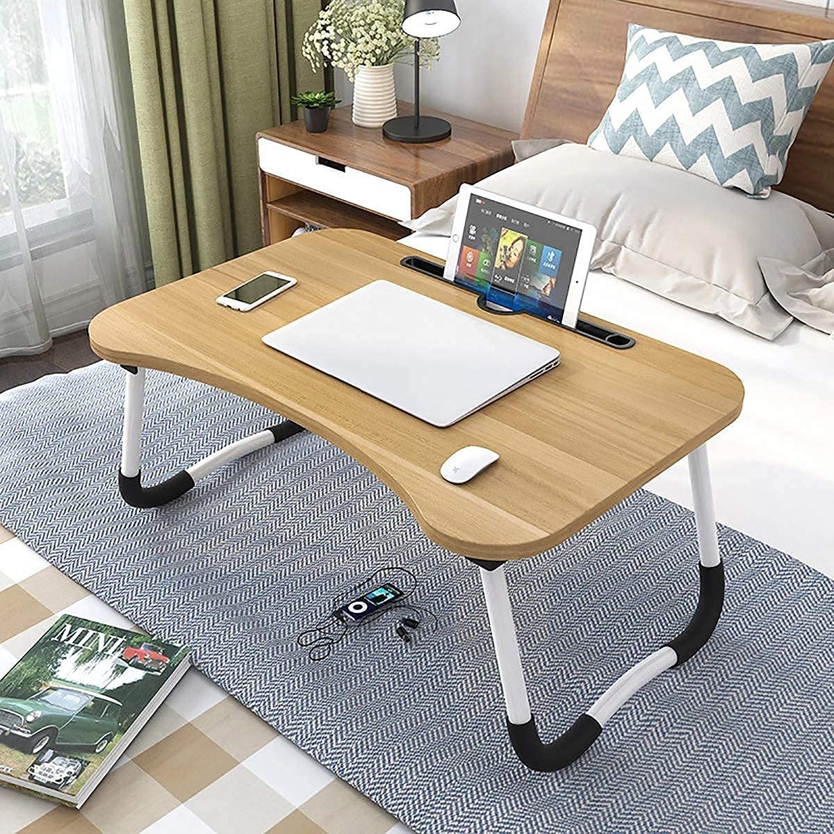 Multi-Purpose Portable Laptop Table Foldable Wooden Desk