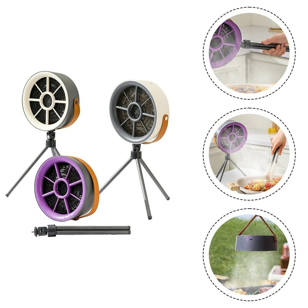 Portable Range Hood Exhaust Fan, Detachable Design, 3 Speeds- Assorted Color