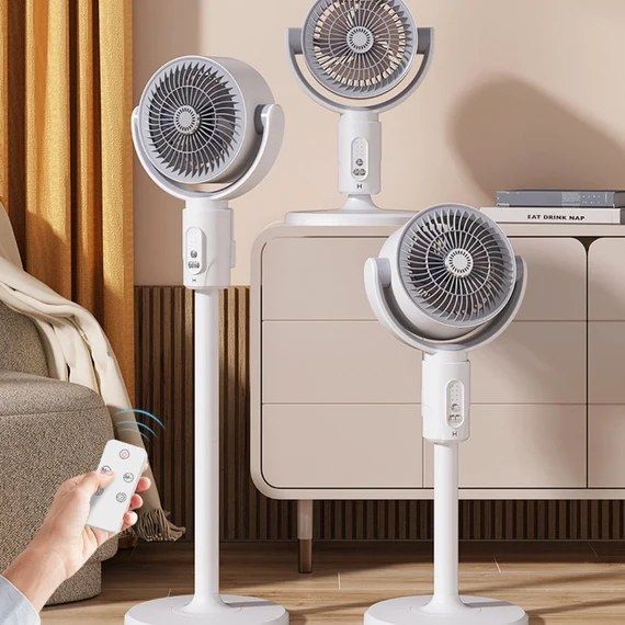 Standing 180° Circulation and Adjustable Height Fan with Remote Control