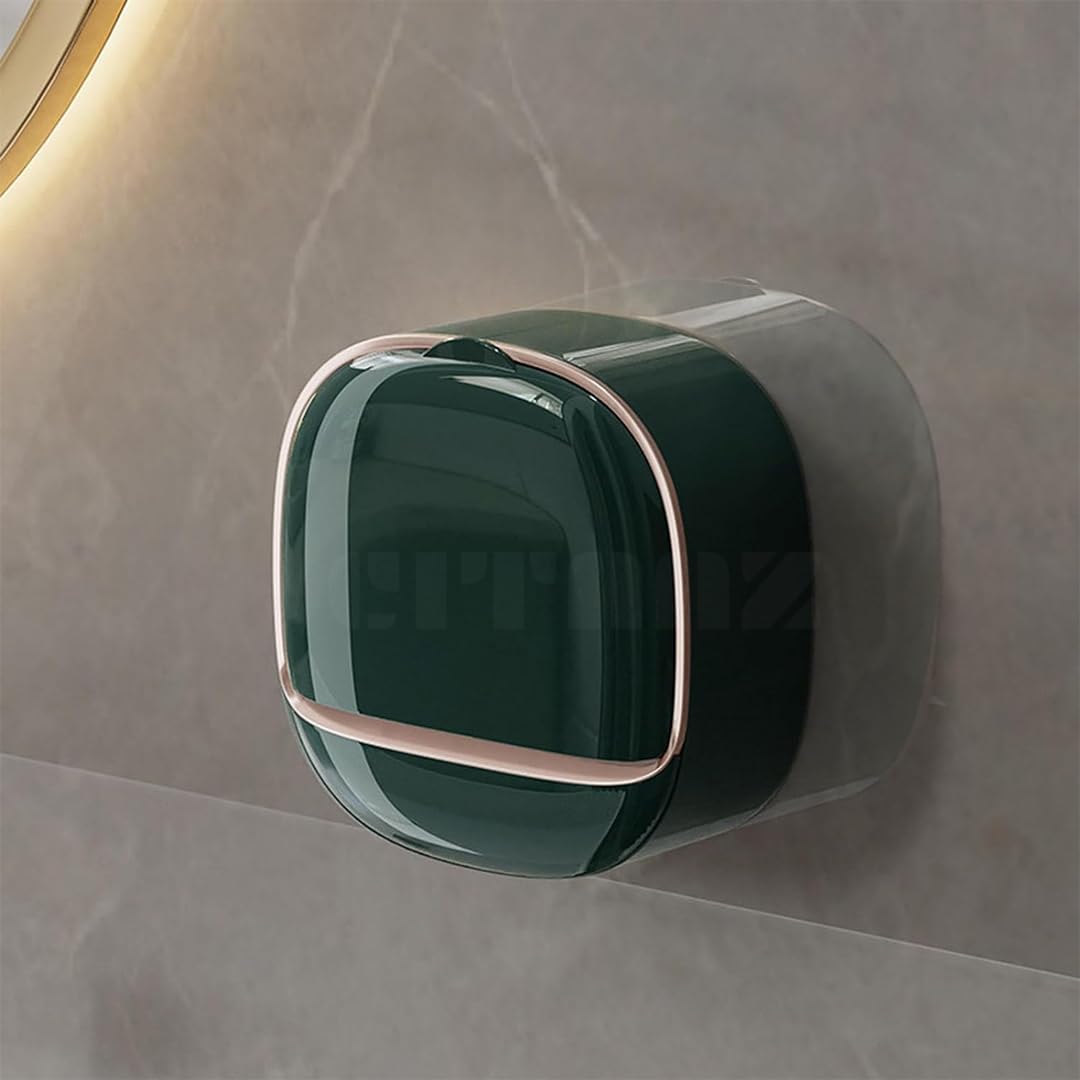 Wall Mounted Draining Soap Dish, Self-Adhesive Soap Case Box