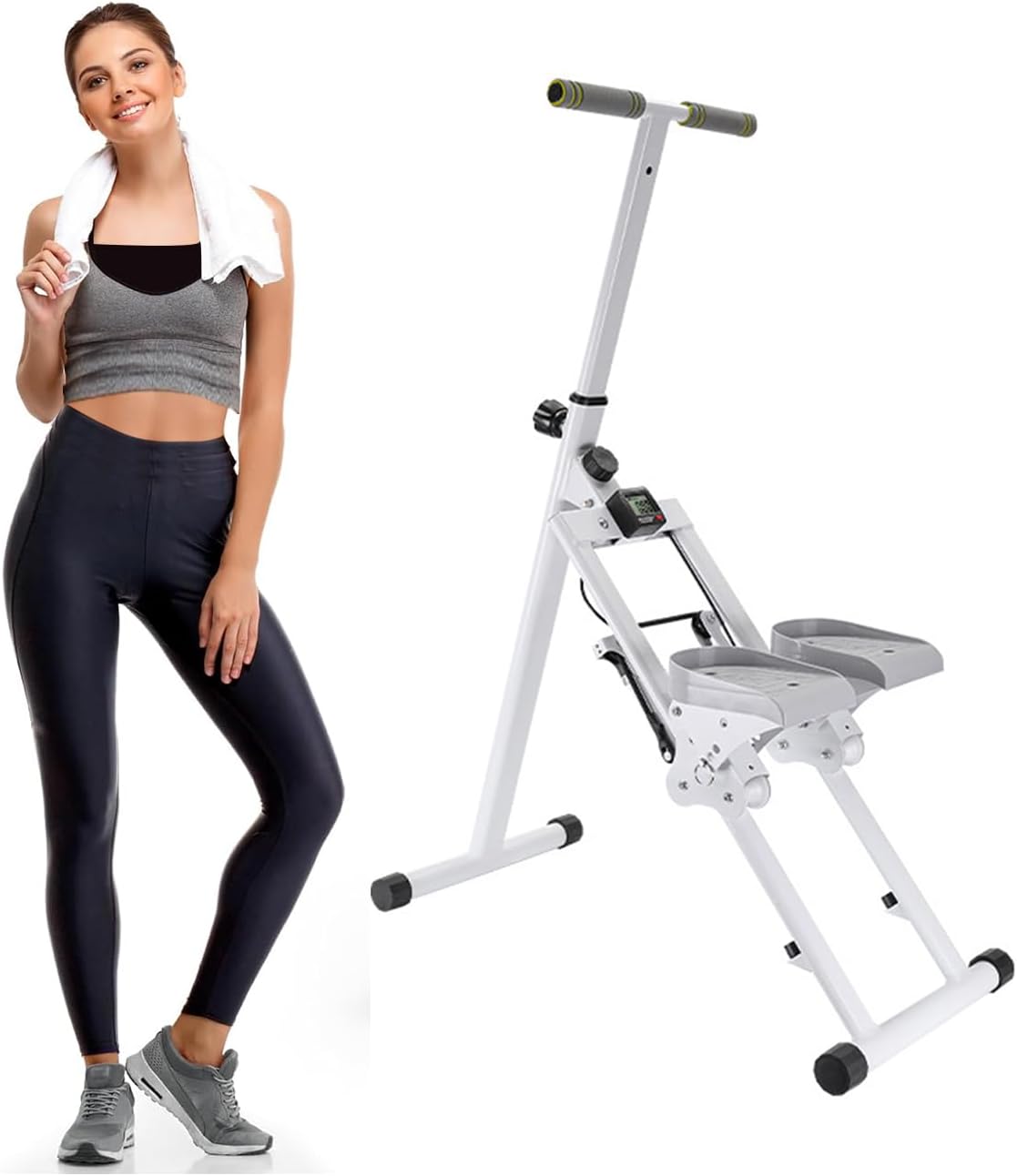 Indoor Multifunctional Stair Climbing Machine, Foldable, 3-Speed Adjustable Pedal