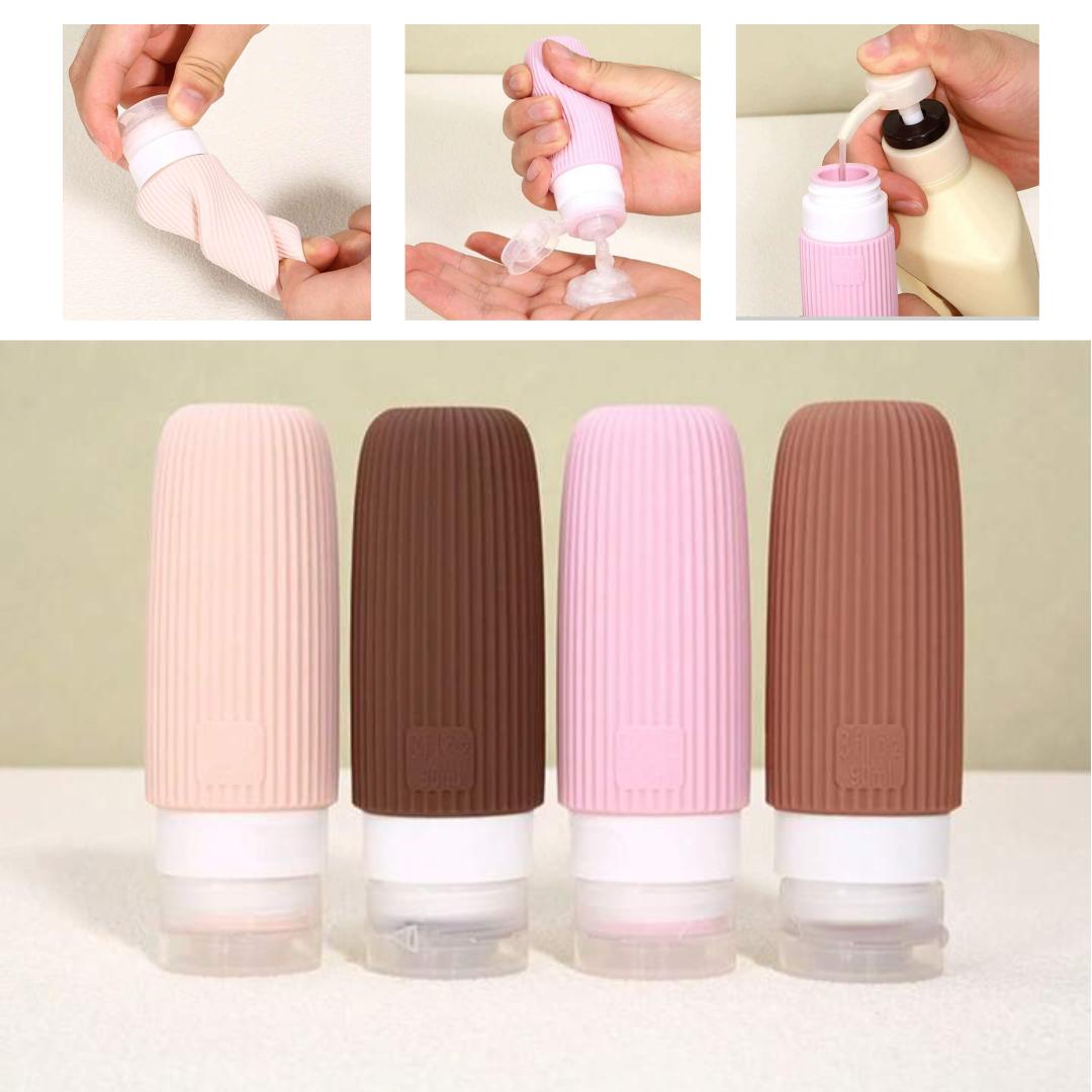 Travel Silicone Dispenser Bottle - 4 Pcs