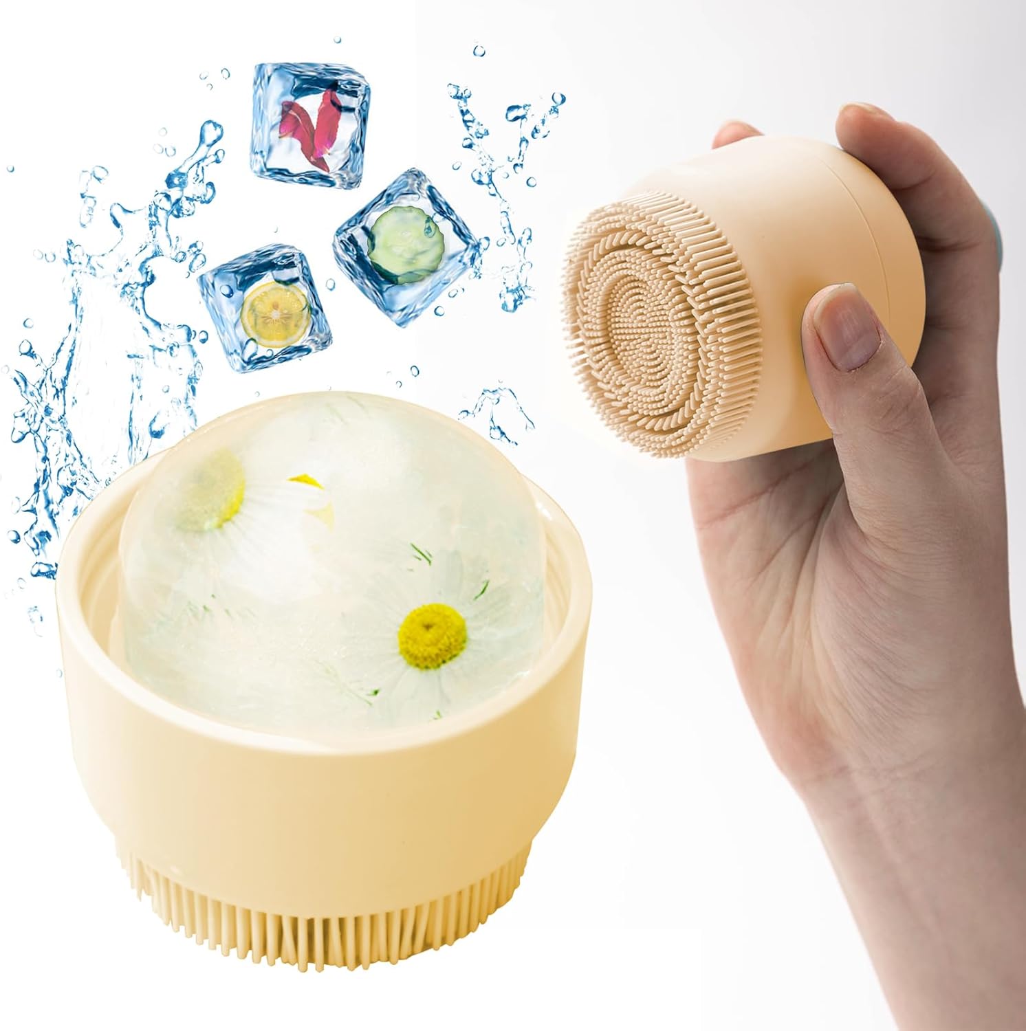 Ice Roller for Face and Silicone Face Scrubber, Facial Beauty Ice Roller Skin Care Tools, Ice Facial Cube