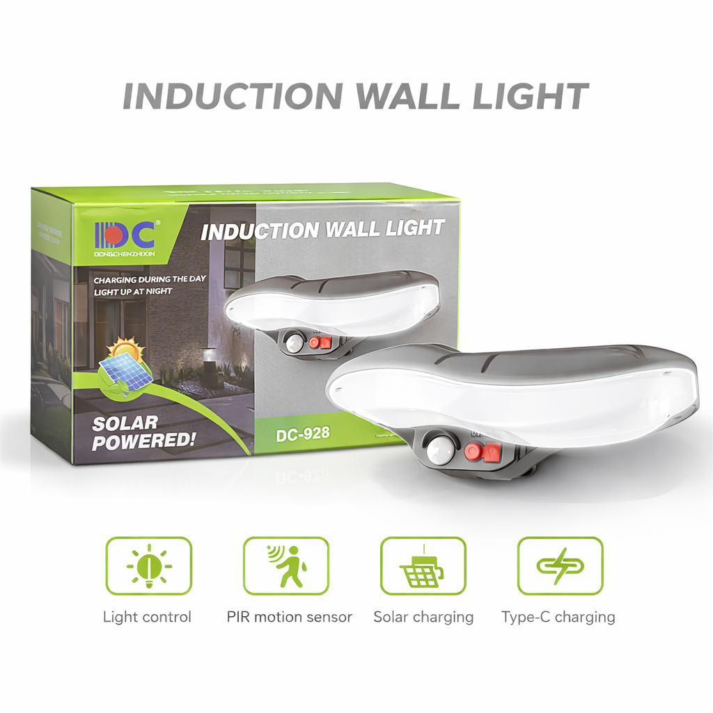 INDUCTION WALL LIGHT – Solar Powered Smart Outdoor Lighting