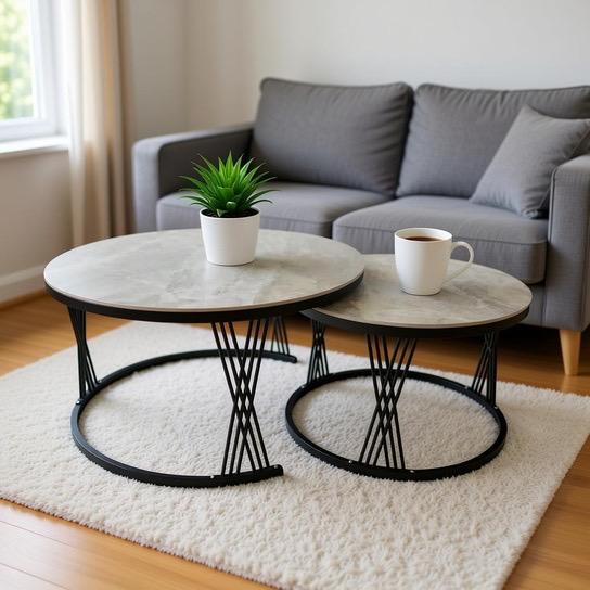 Space Saving Round Nesting Table