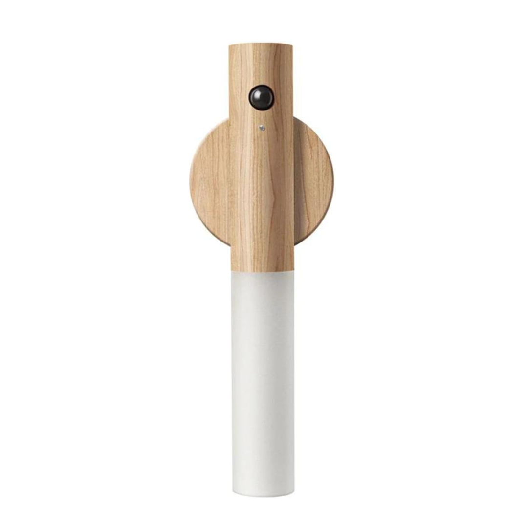 Motion Sensor Night Light,LED Wood USB Rechargeable Magnetic Wall Lamp
