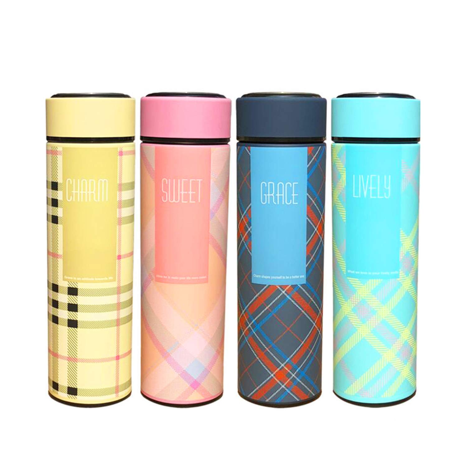 Double Wall Stainless Steel Water Bottle with Drainer- Assorted Color