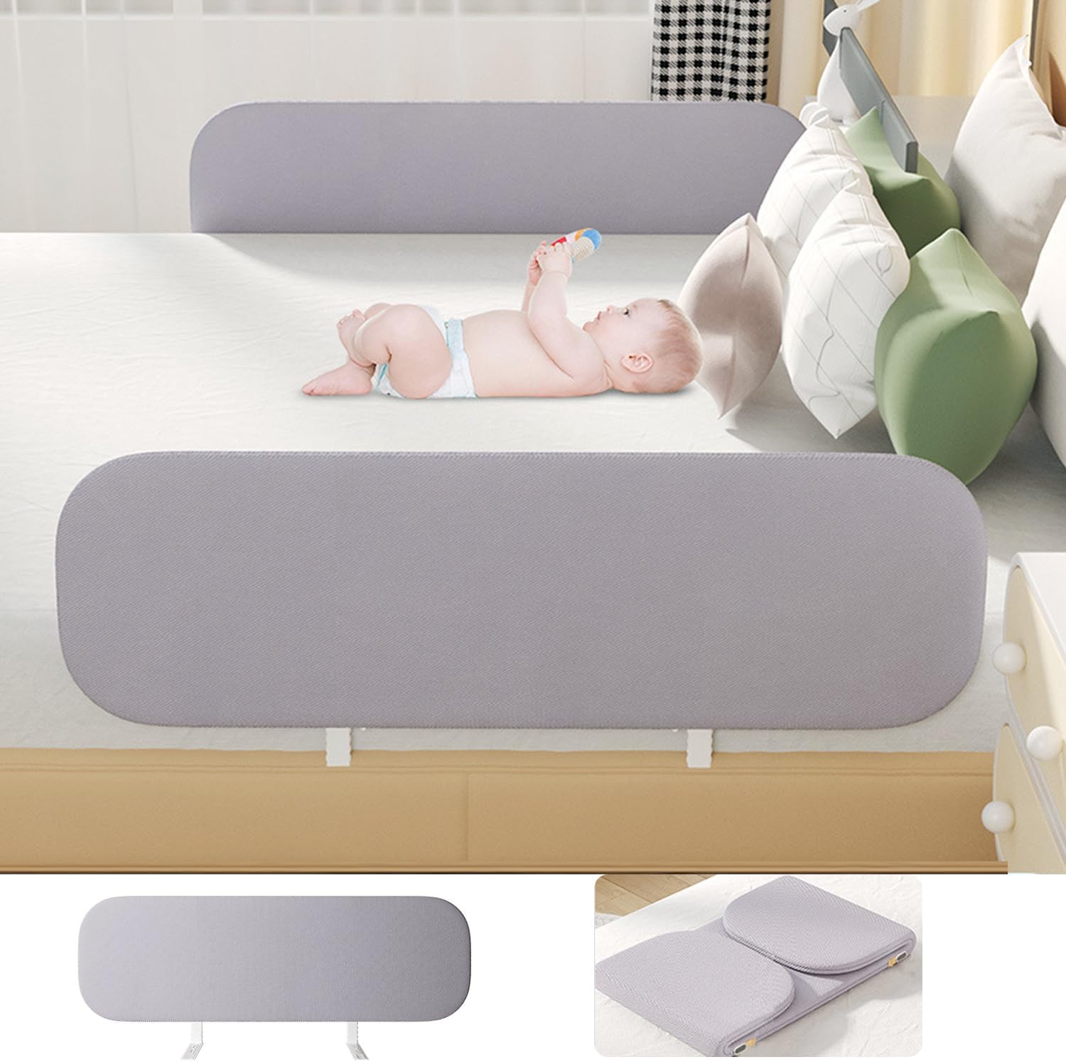 Foldable Crib Rail Guard, Toddler Bed Rails Guard