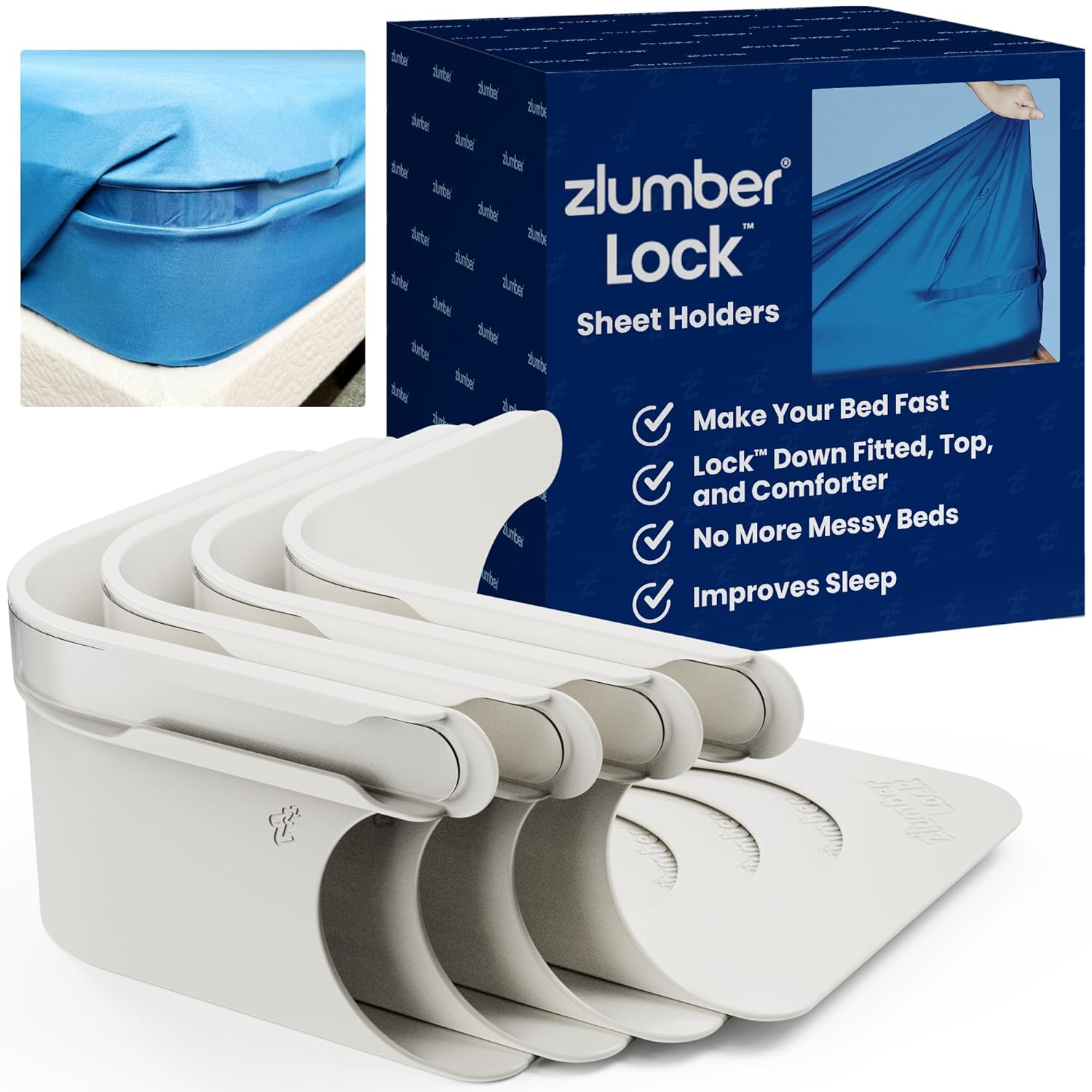 Secure Sheet Holder with Heavy-Duty Mattress Straps