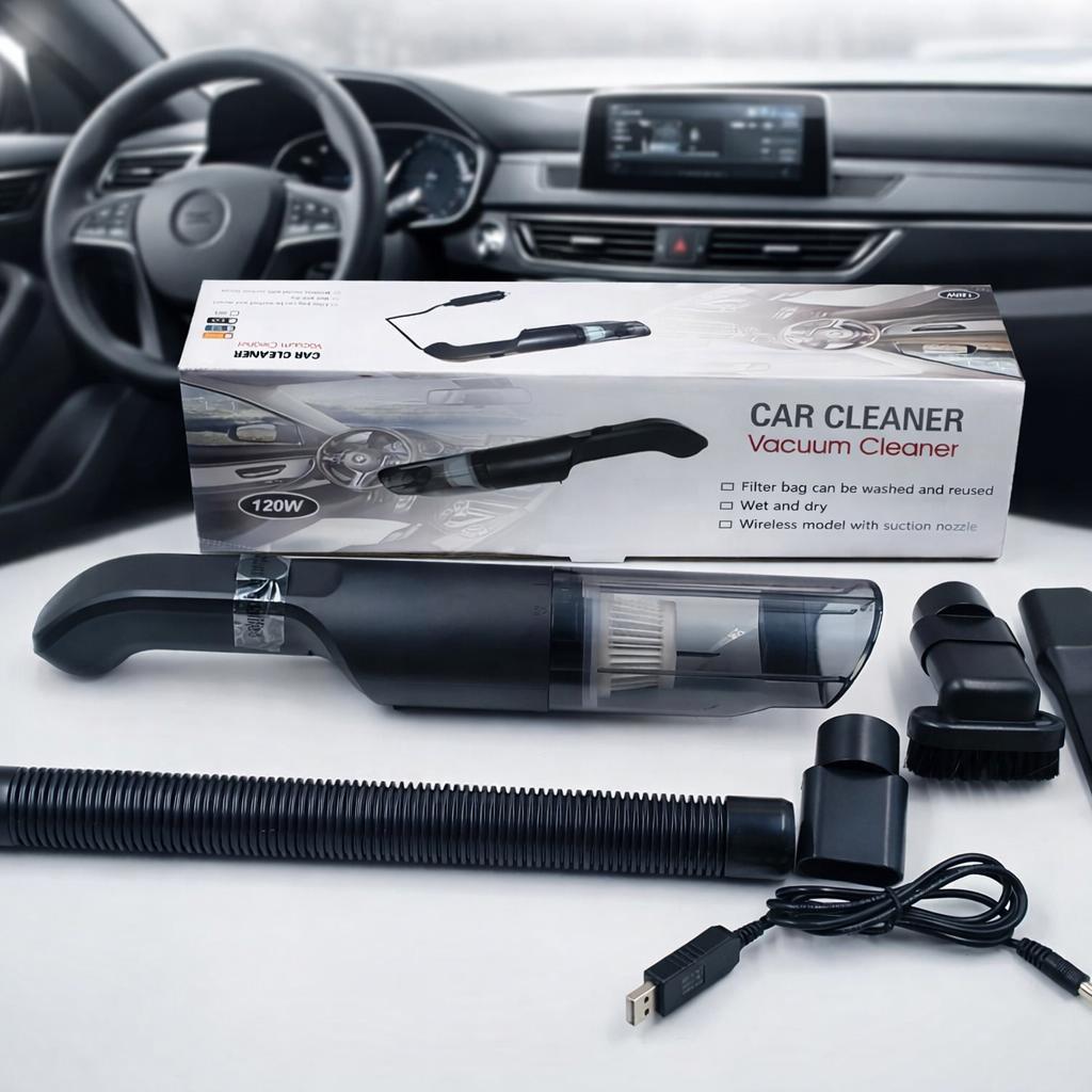 Wet & Dry Cordless Rechargeable Mini Home & Auto Vacuum Cleaner