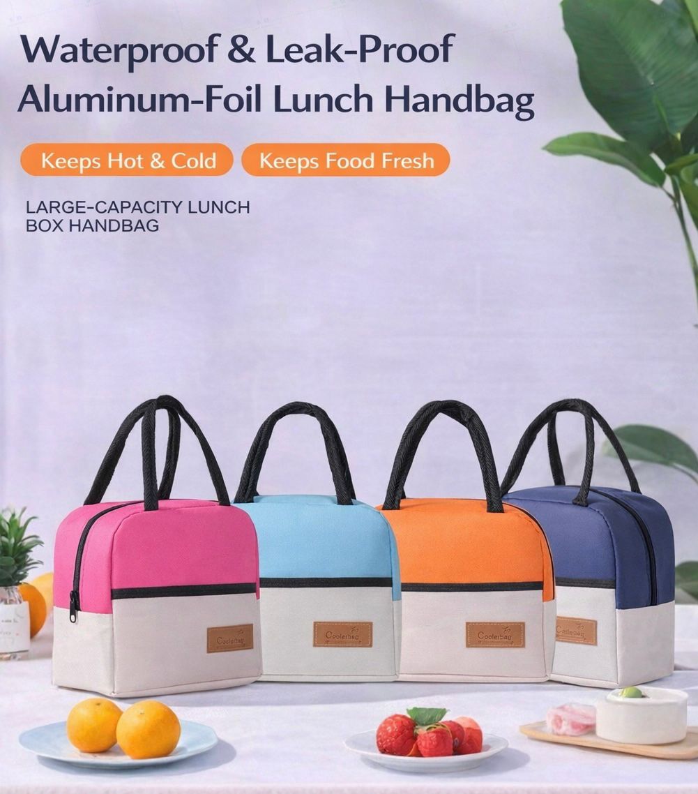 Insulated Thermal Storage Bag with Aluminum Foil Interior- Assorted Color