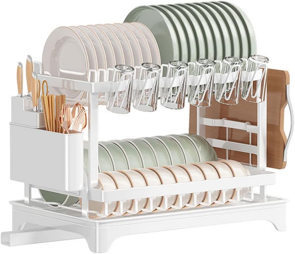 Dish Drying Rack Double-Layer Dish Drain Racks