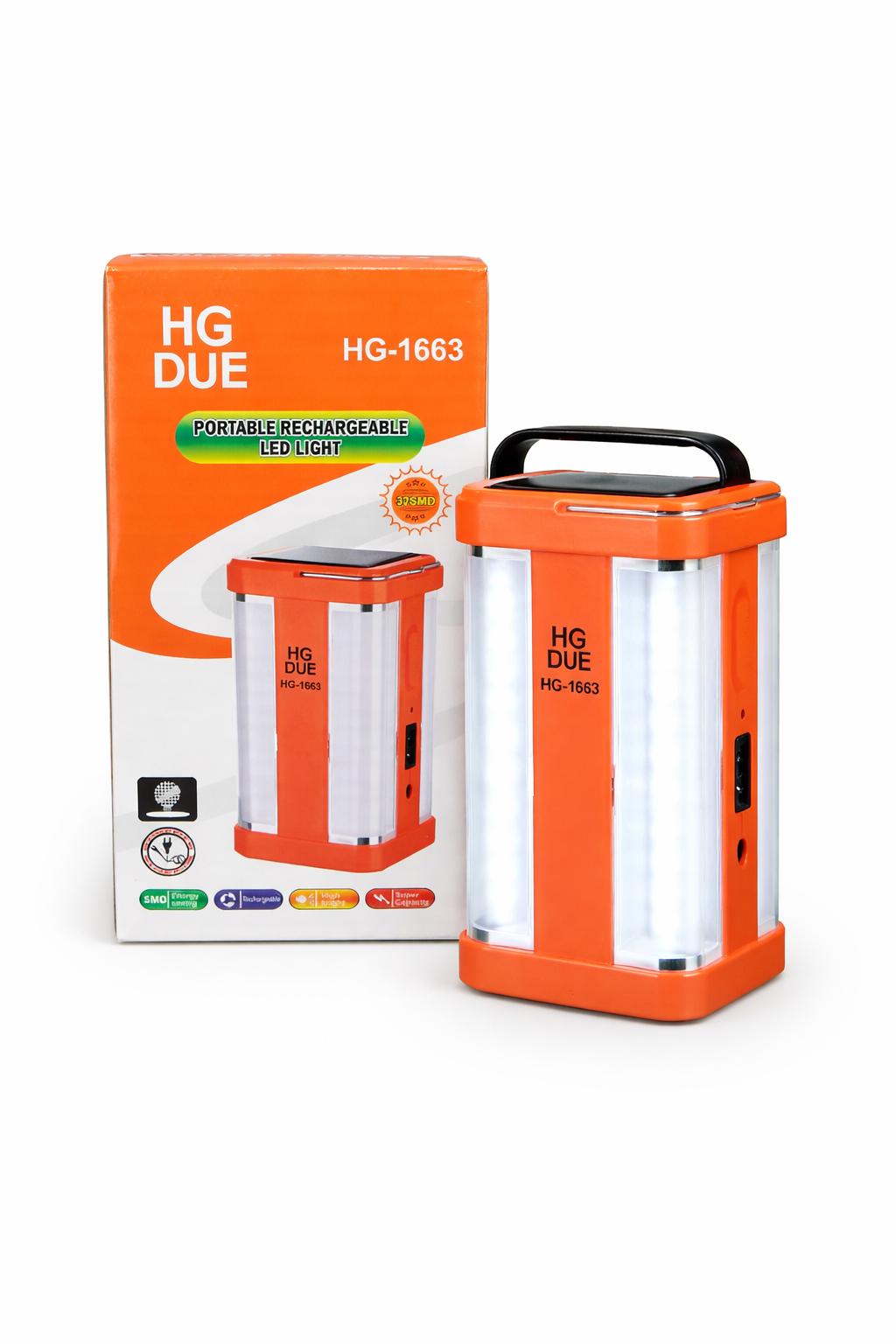 Portable Rechargeable LED Lantern Light (HG-1663) – 32 SMD Bright Light