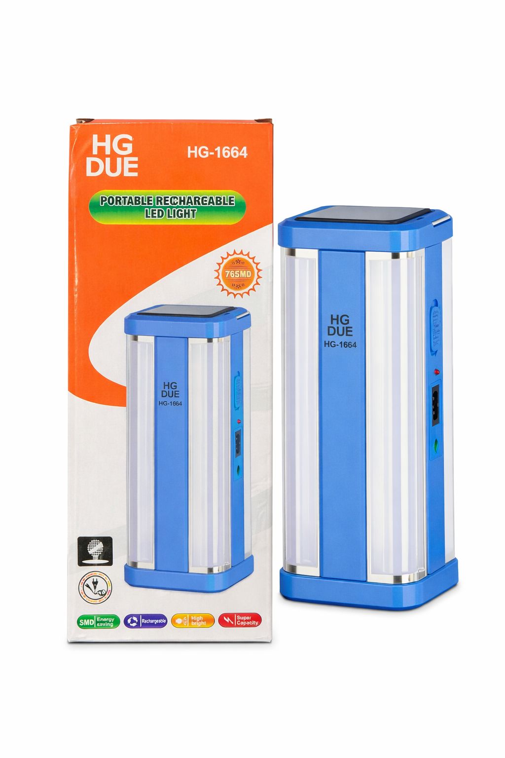 Portable Rechargeable Solar Flashlight (HG-1664)