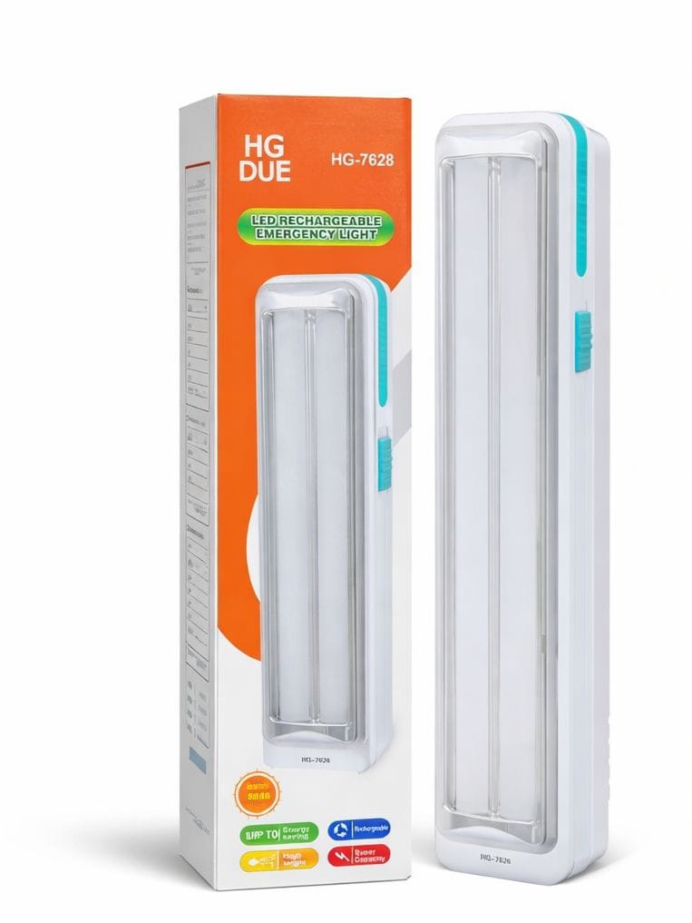 HG DUE LED Rechargeable Emergency Light (Model: HG-7628)