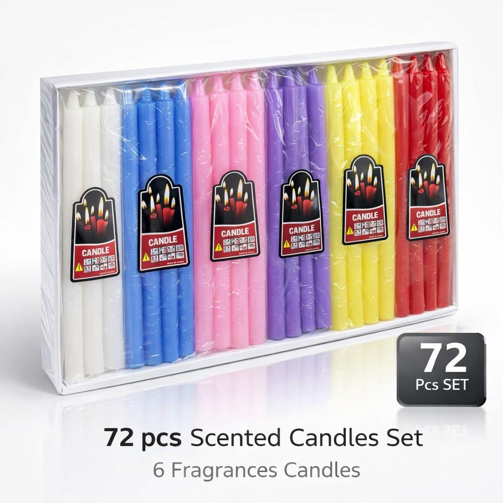 72Pcs Scented Candles Set