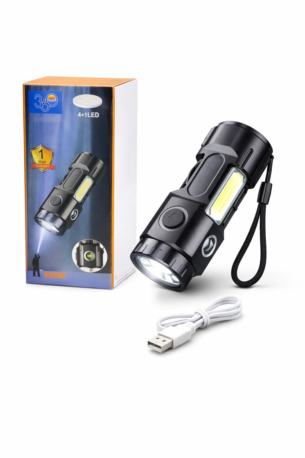 Led Flashlight Usb Charging Light With Magnet Lamp