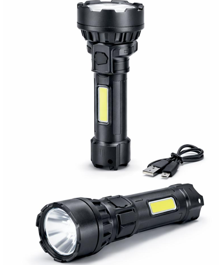 5W LED Flashlight with COB Side Light – High Brightness Multi-Purpose Torch