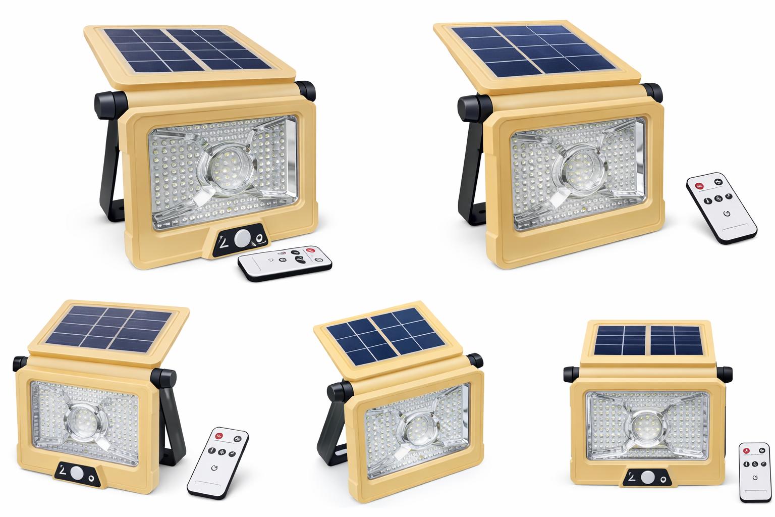 Solar Induction Lamp with Remote Control – Outdoor Waterproof LED Flood Light