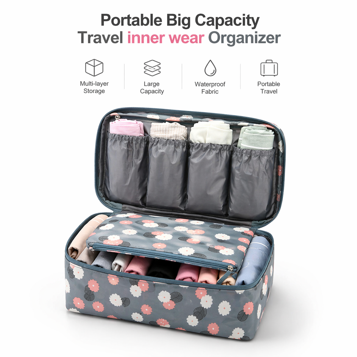Portable Travel Innerwear Organizer - Assorted color and design