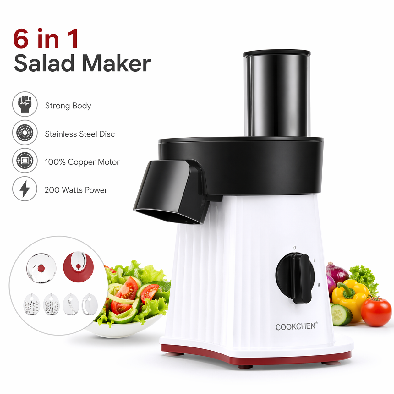 6 in 1 Salad Maker – Multi-Function Vegetable Cutter