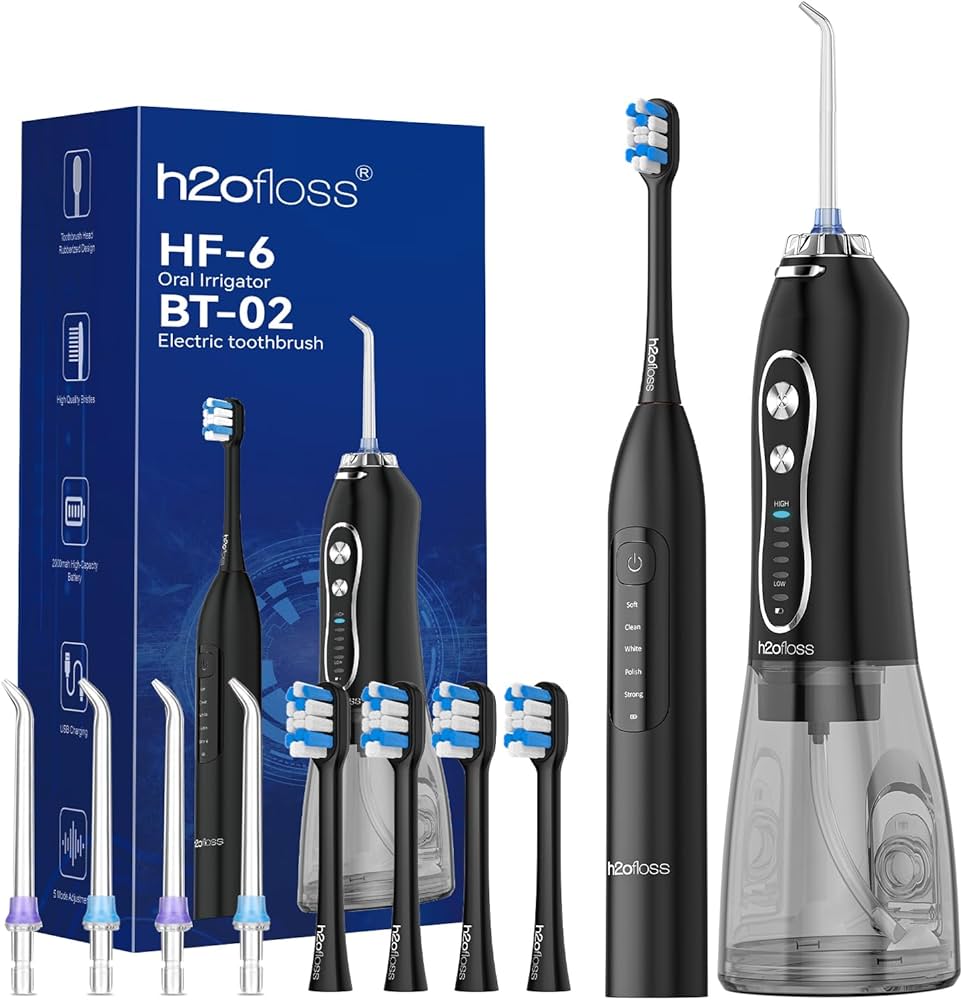 2 in 1 Combo - H2ofloss Water Flosser & Electric Toothbrush