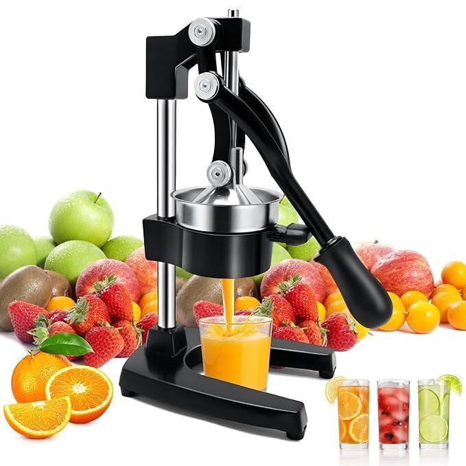 Manual Citrus Press with Stainless Steel Strainer
