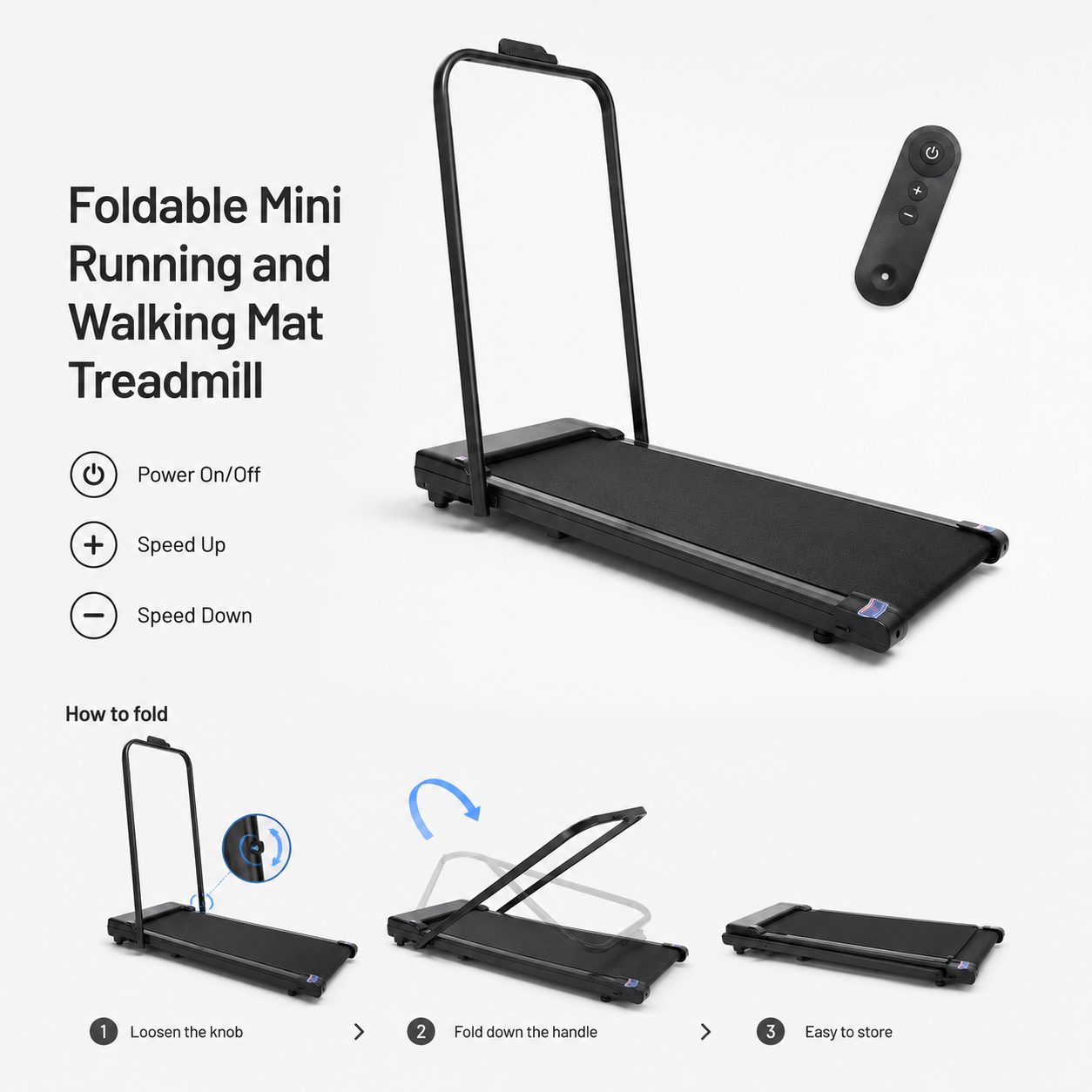 Foldable Walking Pad Treadmill – Compact Home Fitness Solution
