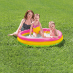 Jilong-100cmx22cm-Round-Colorful-3Ring-Pool-1