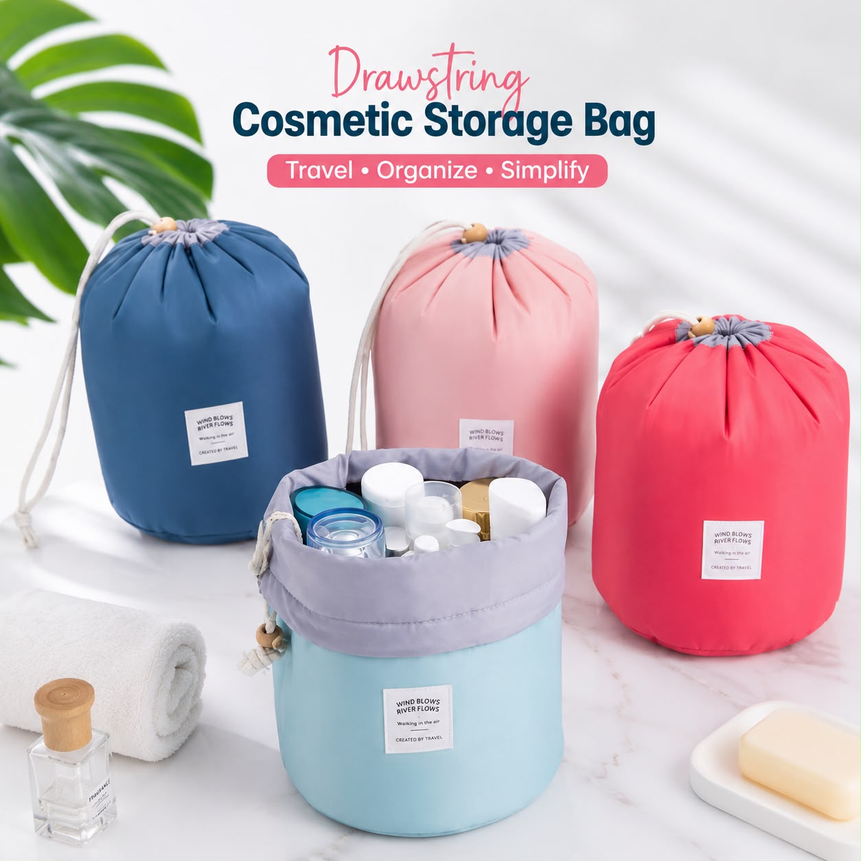 Portable Makeup Organizer for Travel & Daily Use- Assorted Color