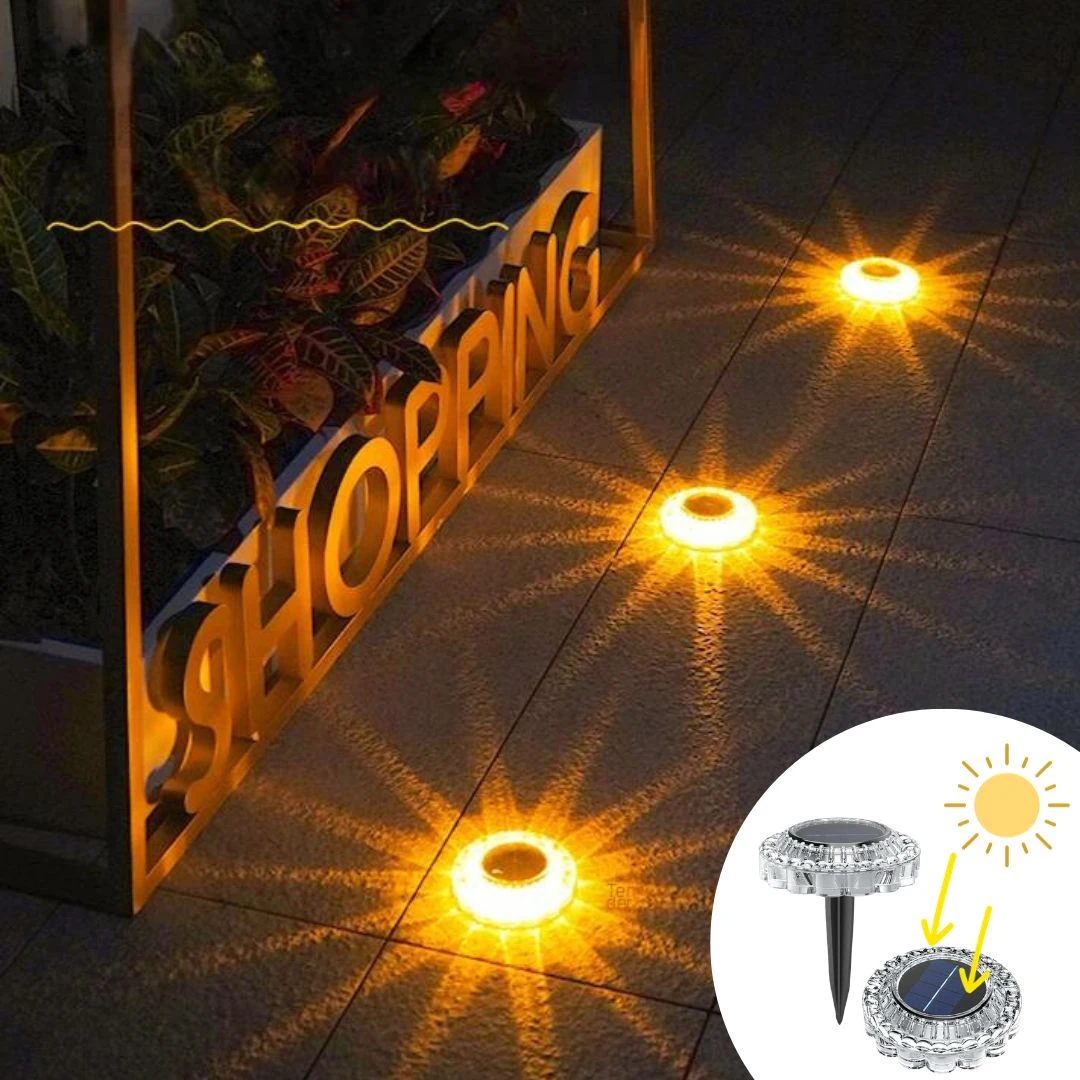 Solar-powered flower-shaped garden and pathway light -1 Pcs