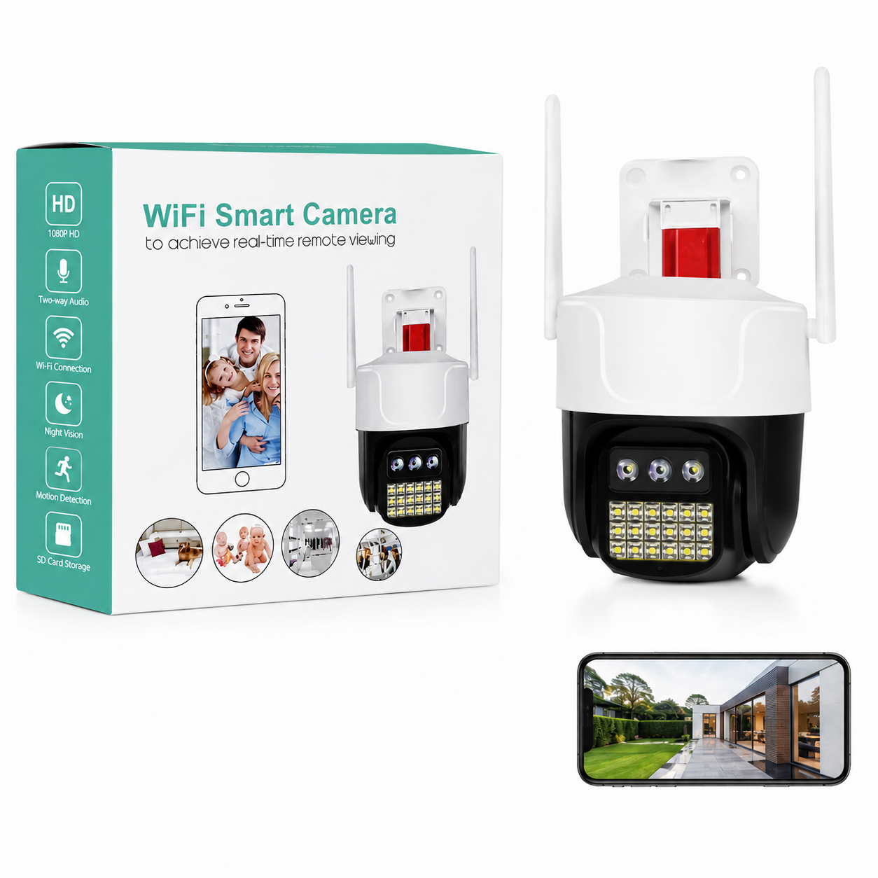 WiFi Smart Security Camera with AI Human Detection & Auto Tracking