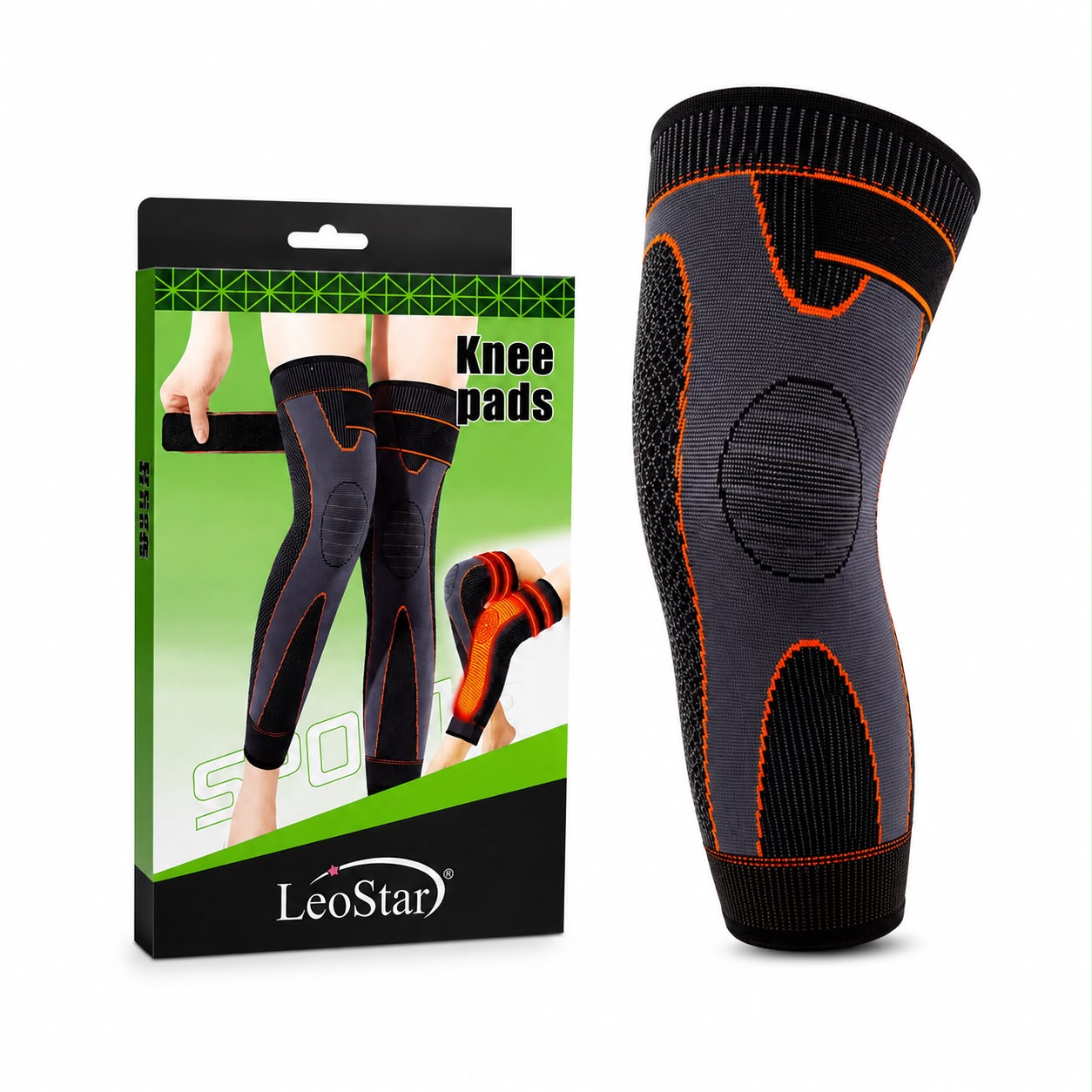 Compression Knee Support Sleeve with Patella Protection- 1pc