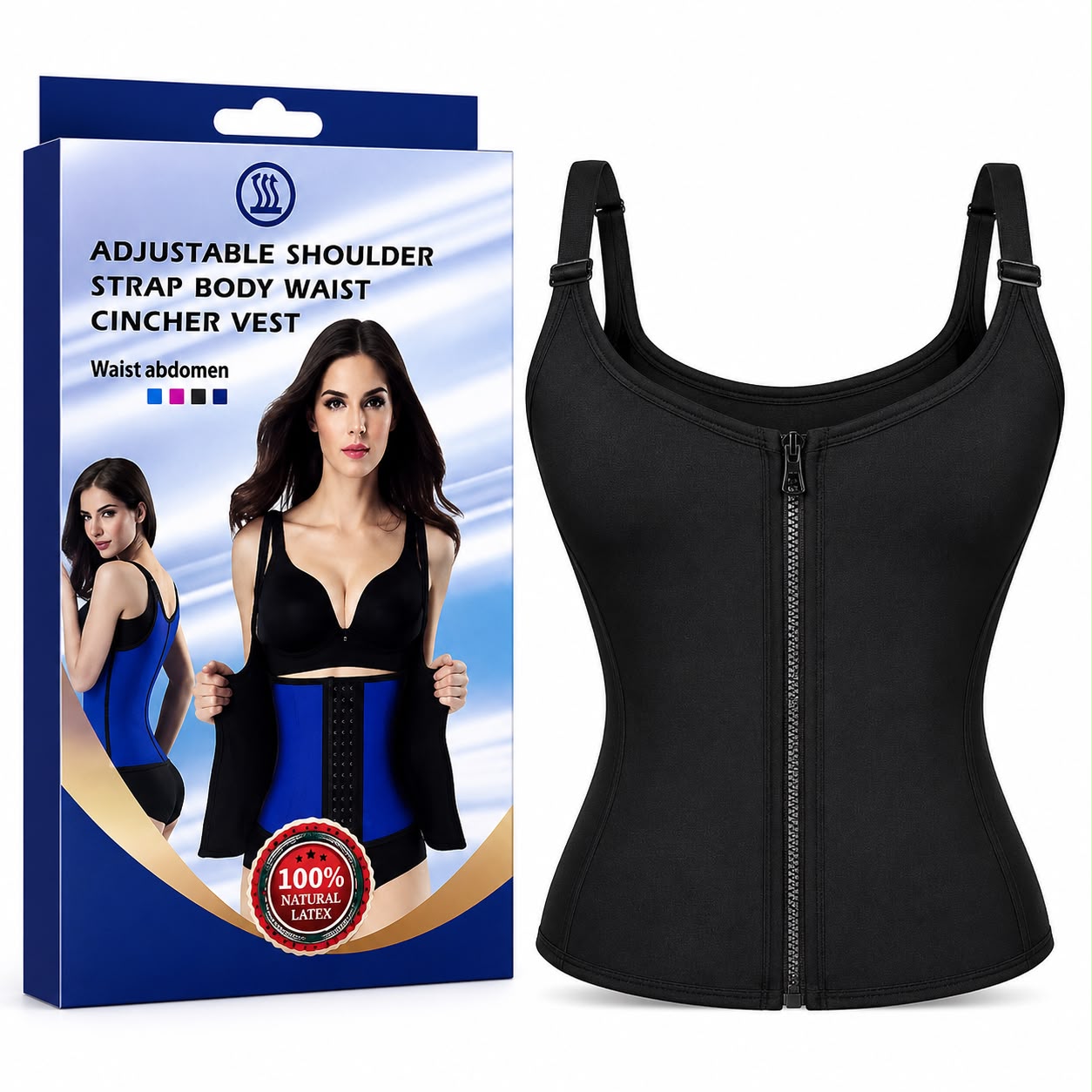 Adjustable Shoulder Strap Waist Trainer Vest for Women