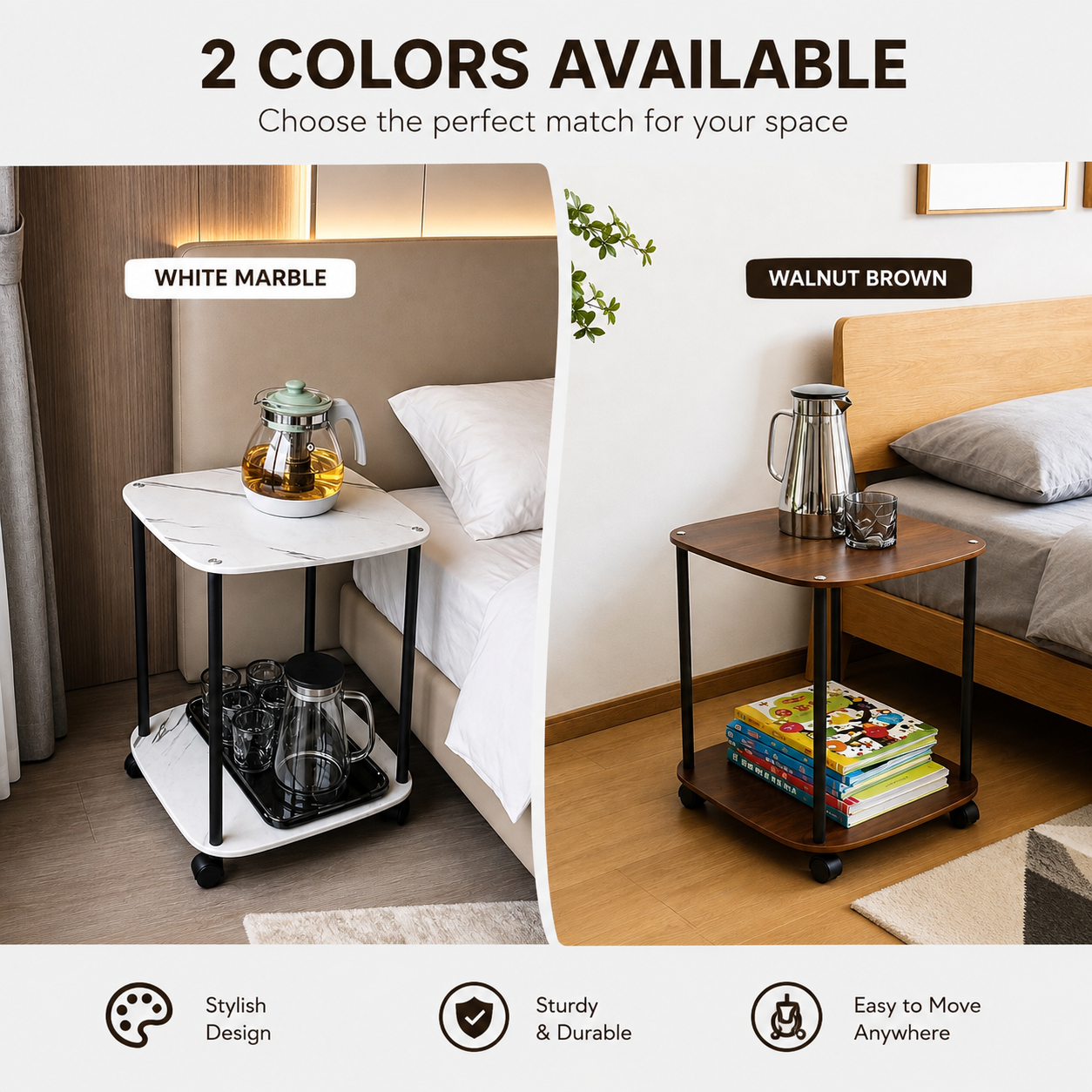 Modern Sofa Side Table for Living Room