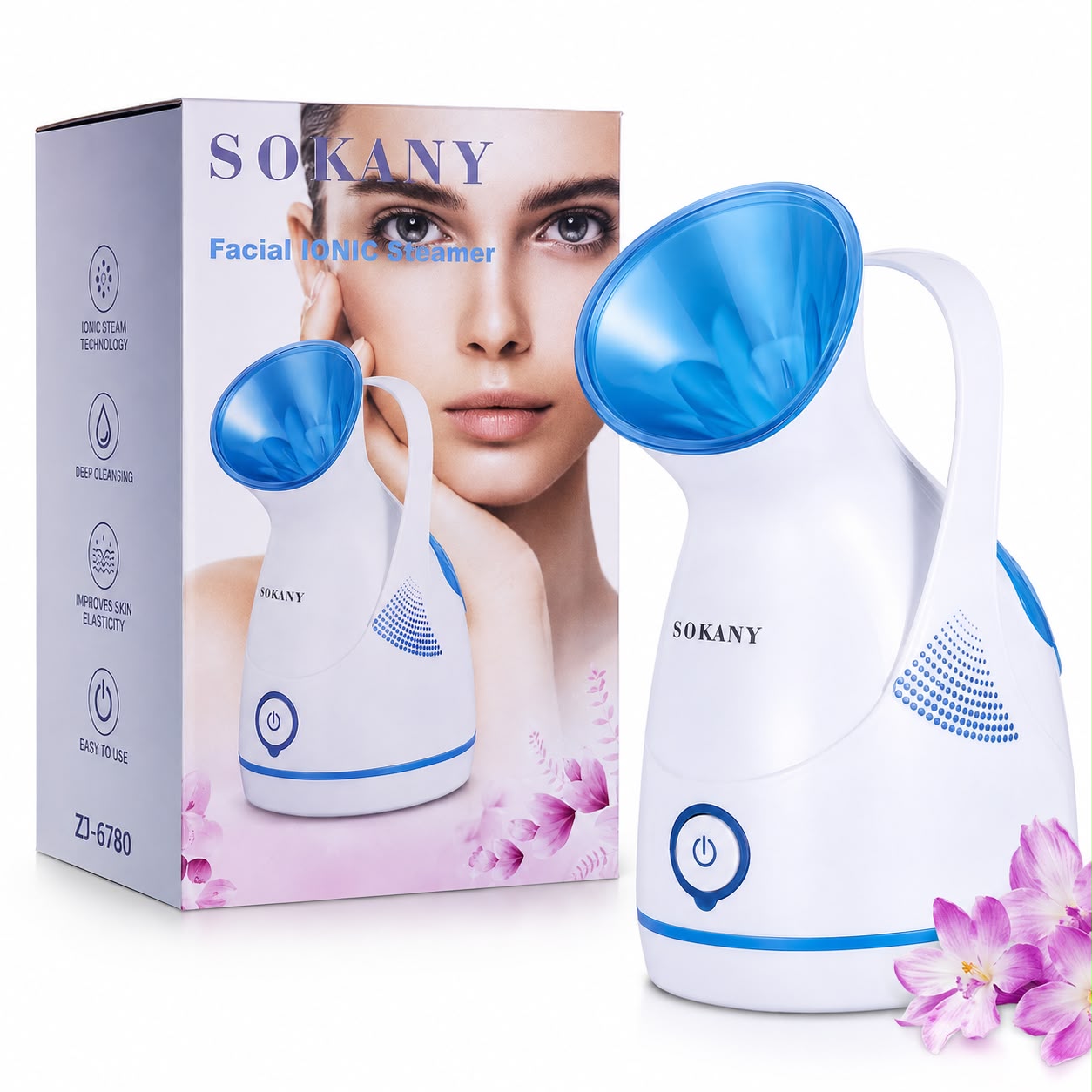 SOKANY ZJ-6780 Facial Ionic Steamer – Deep Cleansing & Skin Care